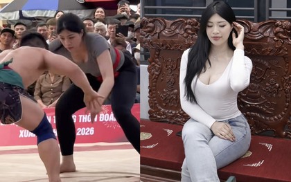 Cô gái xinh đẹp, cao 1m72 "gây sốt" ở sới vật hội làng Bắc Ninh, tiết lộ tiêu chí chọn bạn trai