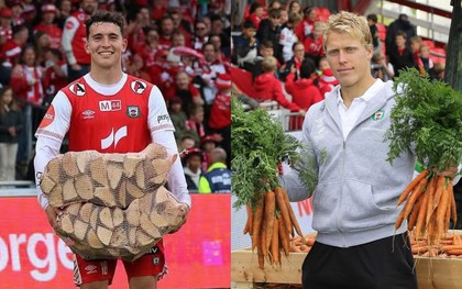 Giải bóng đá "độc lạ": Ai đời cầu thủ xuất sắc nhất trận đấu lại được tặng trứng, cà rốt và củi khô thế này!