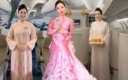 "Rừng hoa xuân" trên độ cao 10.000 mét của Vietnam Airlines: Khi tiếp viên được tự do diện áo dài rực rỡ