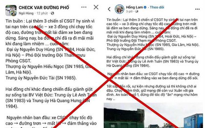 Bác tin 'Lại thêm 3 cán bộ CSGT hy sinh trên cao tốc'