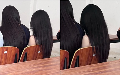 Bóng lưng hai nữ sinh gây sốt