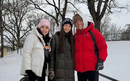 Bùi Tiến Dũng đưa vợ mẫu tây về nhà ngoại, nhan sắc trẻ đẹp của mẹ vợ "thủ môn quốc dân" gây sốt cõi mạng