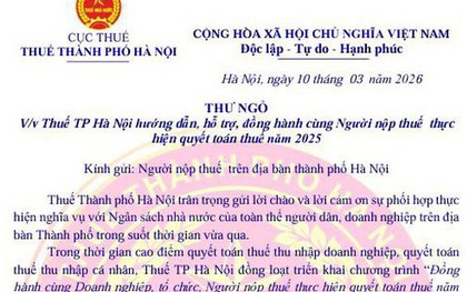 Thuế TP Hà Nội gửi thông báo nóng tới người nộp thuế