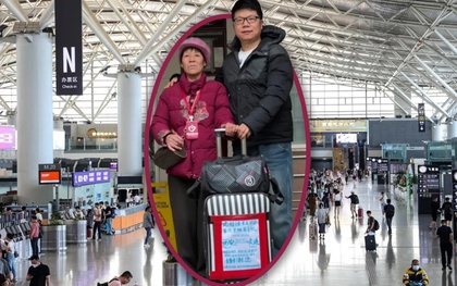 Mẹ vợ mù chữ lần đầu đi máy bay, chàng rể chu đáo dán “lá thư cầu cứu” lên vali