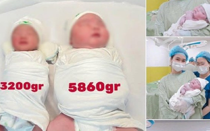 Hy hữu bé trai chào đời nặng gần 6 kg