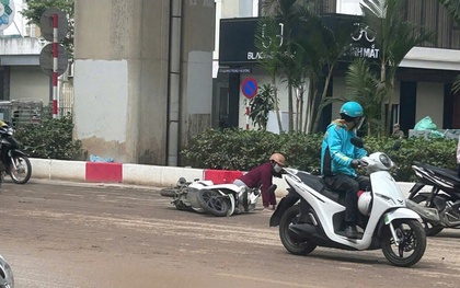 Phạt 3 tài xế ô tô tải làm rơi vãi bùn đất khiến người đi xe máy trượt ngã