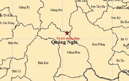 Động đất cách tâm chấn 80 km rung lắc nhiều nơi ở Quảng Ngãi
