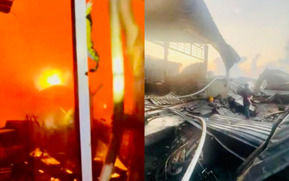 Cháy dãy nhà ven sông Cà Mau, 13 căn nhà bị thiêu rụi