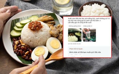 Tranh cãi suất cơm 60k nhận về vài miếng vụn, chủ quán đáp trả: "Mình nhận lại 35k thì bạn muốn gì ở 35k?"