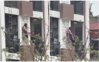 Cô gái trèo ra ngoài tầng cao ngôi nhà, nghĩ quẩn vì giận dỗi người yêu