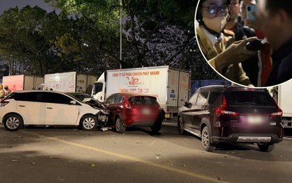 Vụ ô tô tông liên hoàn 8 phương tiện giữa phố Hà Nội: Kết quả kiểm tra nồng độ cồn tài xế gây chú ý