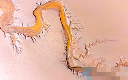 "Rồng" bất ngờ xuất hiện trên mặt sông dịp Thanh Minh, cảnh tượng từ trên cao khiến dân mạng xôn xao