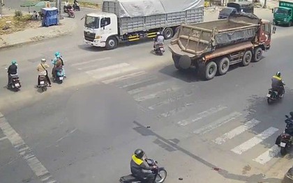 Xe ben va chạm xe máy trên Quốc lộ 13, cô gái tử vong tại chỗ