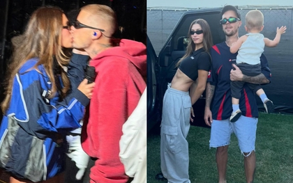 Có thể là rụng rời khi nhìn Justin Bieber khóa môi Hailey ở Coachella 2026, quý tử không lộ mặt vẫn hot ngang bố mẹ