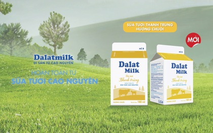 Dalatmilk ra mắt "Sữa Tươi Thanh Trùng Hương Chuối" - kết hợp hoàn toàn từ sữa tươi cao nguyên và hương chuối tự nhiên