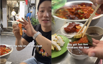 Khách Hàn chi 50.000 xử gọn sứa đỏ mắm tôm và chả rươi khiến dân tình ngả mũ bái phục