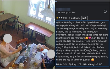 Ngồi cà phê 10 tiếng, bị phụ thu 40k/ người, nhóm khách đánh giá quán 1 sao: "Ai bảo không có quy định rõ ràng về ngồi lâu"