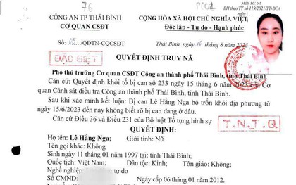 Quyết định truy nã Lê Hằng Nga SN 1997