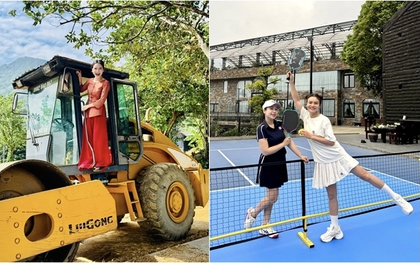 Nữ NSND xây biệt thự 10 phòng ngủ, sân pickleball trong biệt phủ 10.000m2 ở Hà Nội, 42 tuổi tái hôn