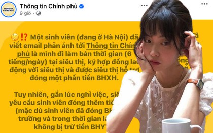 Sinh viên Hà Nội email “cầu cứu” fanpage Thông tin Chính phủ: Đi làm thêm bị ép đóng thêm tiền BHYT, dọa giữ lương khi nghỉ việc