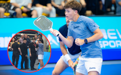 Dở khóc dở cười: Hayden Patriquin mất vợt vì mải mê ăn mừng chiến thắng kịch tính ở PPA Hà Nội