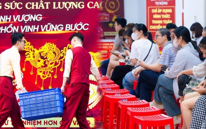 Ảnh, clip: Tình hình tại cửa hàng Bảo Tín Minh Châu sau thông tin khởi tố cựu Tổng giám đốc Công ty cùng con trai