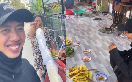 Nhìn mâm bánh xèo chủ nhà mang ra đãi nam shipper, hàng vạn người thắc mắc: “Anh đã làm gì mà được cưng chiều đến vậy?”