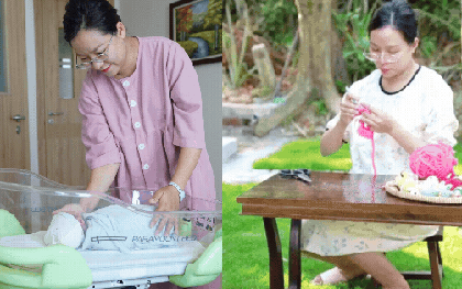 Miệt mài làm nôi, may nệm, chuẩn bị gấu bông cho con, cuối cùng TikToker Út Về Vườn cũng sinh con đầu lòng