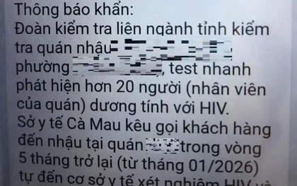 Thực hư thông tin nhân viên nhà hàng ở Cà Mau nhiễm HIV gây xôn xao