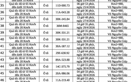309 chủ phương tiện vi phạm mang biển số sau nhanh chóng nộp phạt nguội theo Nghị định 168