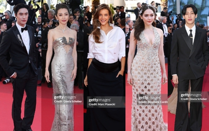 Thảm đỏ Cannes ngày 4: "Thiên thần nội y" giấu bụng bầu, BamBam (GOT7) để tóc bổ luống bị dìm tơi tả