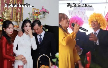 Clip bố cô dâu vừa mới khóc sụt sùi đã 'quẩy cực sung' gây bão mạng xã hội
