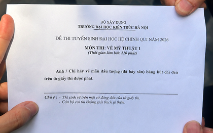 "Lộ" đề thi năng khiếu 2026 của Đại học Kiến trúc Hà Nội: Đề "cho chép" nhưng năm nào cũng đầy người trượt