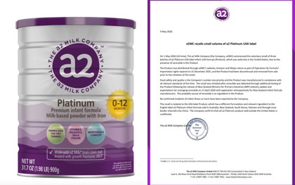 The A2 Milk Vietnam chính thức lên tiếng sau thông tin thu hồi hơn 63.000 hộp sữa a2 Platinum