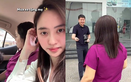 Lừa mẹ đi cà phê, đến nơi là lễ bàn giao xe VF3: Không nỡ để mẹ đi làm 50km, con rể “gia trưởng” chốt quà to