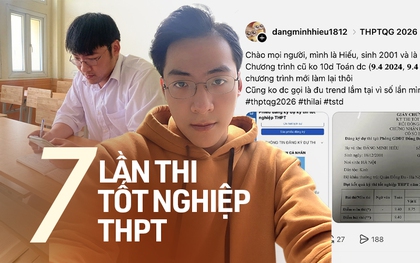 Nam sinh 7 lần thi tốt nghiệp THPT để… săn điểm 10 Toán