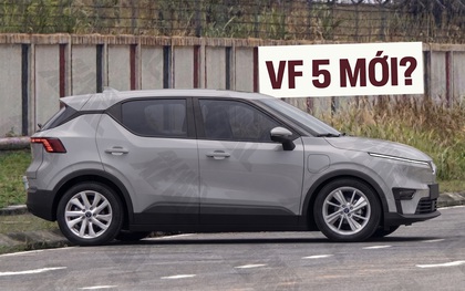 Dàn xe lạ giống VinFast VF 5 mới tiếp tục lộ diện: Đầu góc cạnh, cánh gió dài thể thao hơn, mâm lớn như VF 6