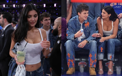 Kylie Jenner và "chàng thơ" Timothée Chalamet chăm đi xem bóng rổ không ai bằng!