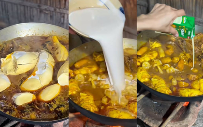 Thấy cả quả sầu riêng được cho vào nồi cà ri vịt ninh nhừ sùng sục, dân mạng đồng loạt hỏi: Ăn kiểu này có ổn không?