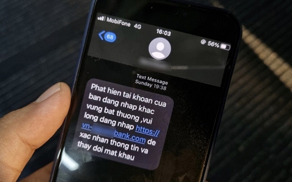 Nhận tin nhắn này nên xóa ngay lập tức, coi chừng mất sạch tiền trong tài khoản ngân hàng