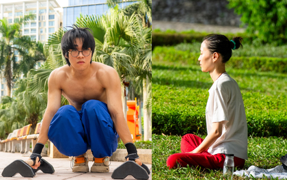 Cảnh tượng khó tin giữa "chảo lửa" Hà Nội: Thiền dưới nắng, chạy bộ trong nền nhiệt gần 40 độ C