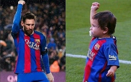 Cả 3 cậu con trai của Messi, không có cậu bé nào thần tượng bố!