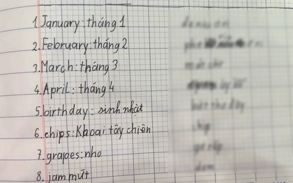 Lan truyền trang vở học thêm tiếng Anh gây tranh cãi: Thời đại nào rồi mà vẫn dạy theo cách này?