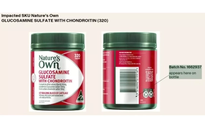 Lý do Australia thu hồi hai sản phẩm thực phẩm chức năng của Nature’s Own