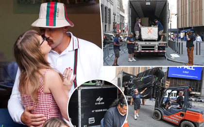 Cảnh tượng khó tin bên ngoài lễ đường đám cưới Taylor Swift