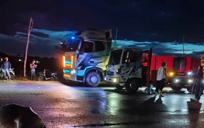 Va phải trâu thả rông, nam sinh ngã xuống đường bị xe tải cán tử vong
