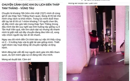 Du khách 'tố' bị dàn cảnh cướp giật tài sản gần tháp Tam Thắng