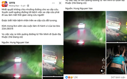 Công an thông tin vụ xe 7 chỗ có dấu hiệu không nhường xe cấp cứu: Nạn nhân đã tử vong trước đó, đang trên đường đưa về nhà