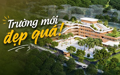 CHOÁNG NGỢP: Trường THCS công lập mới xây này quá đẹp và hoành tráng, thiết kế như một chiếc du thuyền hạng sang!