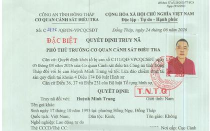 Truy nã đặc biệt đối tượng Huỳnh Minh Trung SN 1995